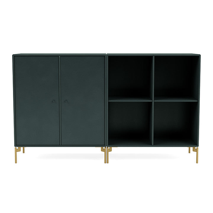 [product_category]-Montana Pair Classic Sideboard With Legs, Black Jade/Brass-Montana Furniture-5714322267304-0000PAIR-163-09-MON-2