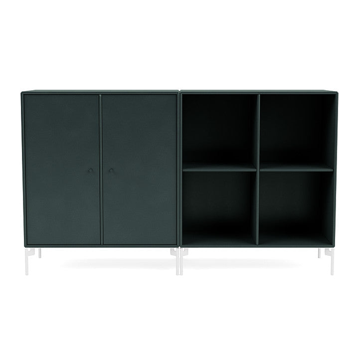 [product_category]-Montana Pair Classic Sideboard With Legs, Black Jade/Snow White-Montana Furniture-5714322267243-0000PAIR-163-02-MON-2