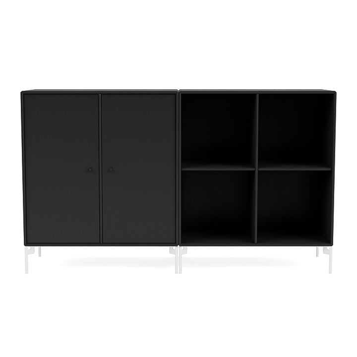 [product_category]-Montana Pair Classic Sideboard With Legs, Black/Snow White-Montana Furniture-5714322264761-0000PAIR-05-02-MON-2