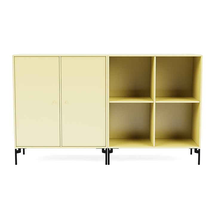 [product_category]-Montana Pair Classic Sideboard With Legs, Camomile/Black-Montana Furniture-5714322266932-0000PAIR-159-03-MON-2