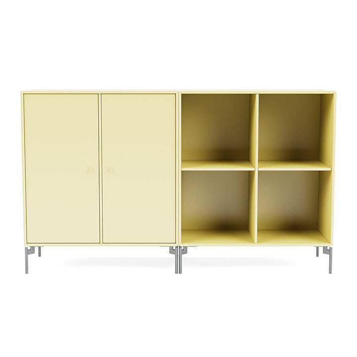 [product_category]-Montana Pair Classic Sideboard With Legs, Camomile/Matt Chrome-Montana Furniture-5714322266918-0000PAIR-159-01-MON-2