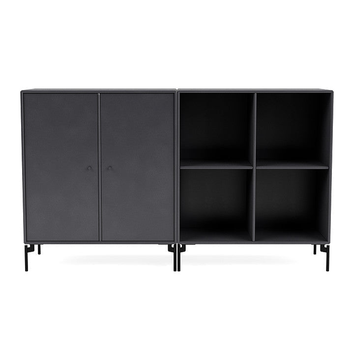 [product_category]-Montana Pair Classic Sideboard With Legs, Carbon Black/Black-Montana Furniture-5714322267571-0000PAIR-36-03-MON-2