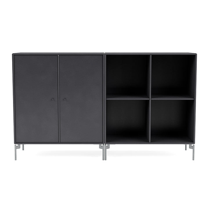 [product_category]-Montana Pair Classic Sideboard With Legs, Carbon Black/Matt Chrome-Montana Furniture-5714322267557-0000PAIR-36-01-MON-2