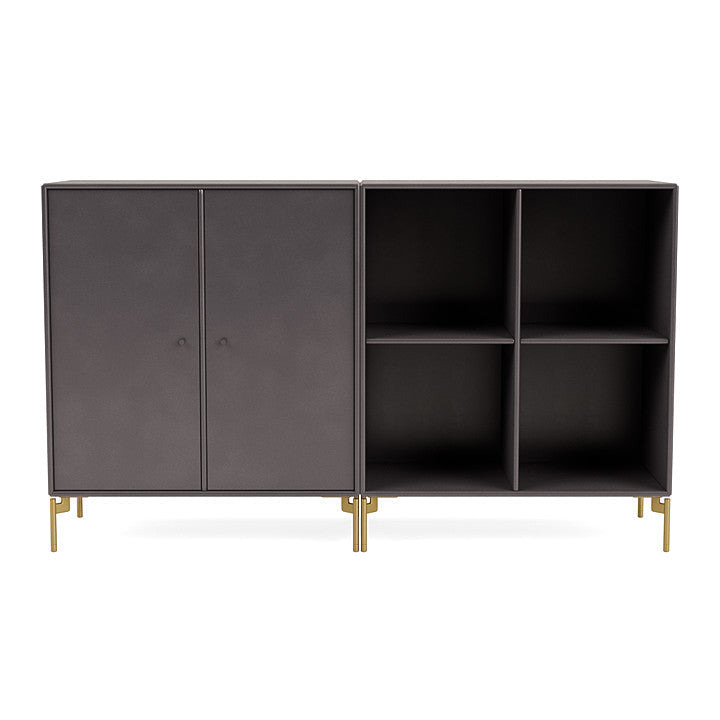 [product_category]-Montana Pair Classic Sideboard With Legs, Coffee/Brass-Montana Furniture-5714322267540-0000PAIR-35-09-MON-2