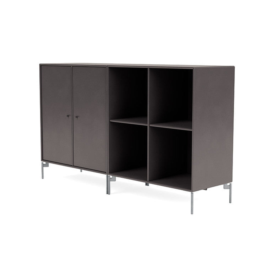 [product_category]-Montana Pair Classic Sideboard With Legs, Coffee/Matt Chrome-Montana Furniture-5714322267472-0000PAIR-35-01-MON-1