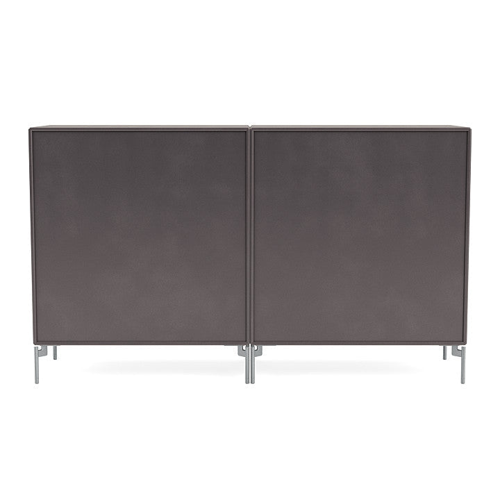 [product_category]-Montana Pair Classic Sideboard With Legs, Coffee/Matt Chrome-Montana Furniture-5714322267472-0000PAIR-35-01-MON-4
