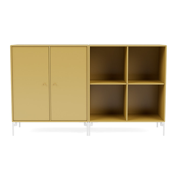 [product_category]-Montana Pair Classic Sideboard With Legs, Cumin/Snow White-Montana Furniture-5714322266765-0000PAIR-157-02-MON-2