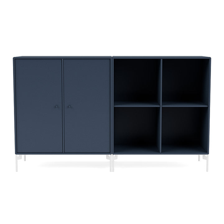 [product_category]-Montana Pair Classic Sideboard With Legs, Juniper/Snow White-Montana Furniture-5714322265324-0000PAIR-138-02-MON-2