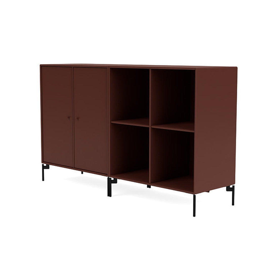 [product_category]-Montana Pair Classic Sideboard With Legs, Masala/Black-Montana Furniture-5714322266611-0000PAIR-155-03-MON-1