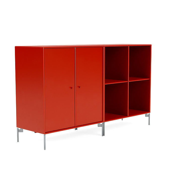 [product_category]-Montana Pair Classic Sideboard With Legs, Rosehip/Matt Chrome-Montana Furniture-5714322265874-0000PAIR-145-01-MON-3