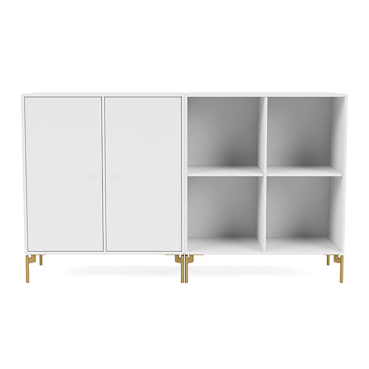 [product_category]-Montana Pair Classic Sideboard With Legs, Snow White/Brass-Montana Furniture-5714322267700-0000PAIR-38-09-MON-2