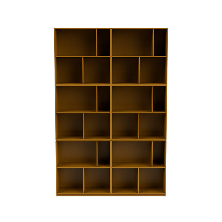 [product_category]-Montana Read Spacious Bookshelf With 3 Cm Plinth, Amber Yellow-Montana Furniture-5714322268202-0000READ-142-06-MON-2