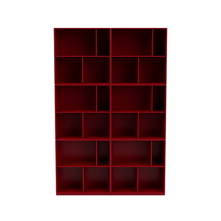 [product_category]-Montana Read Spacious Bookshelf With 3 Cm Plinth, Beetroot Red-Montana Furniture-5714322268868-0000READ-165-06-MON-2