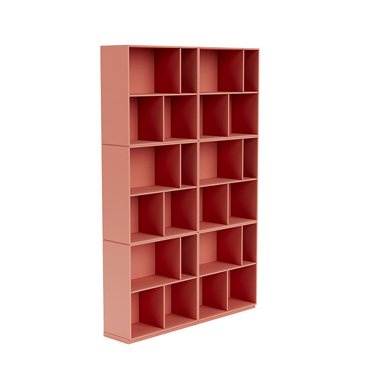 [product_category]-Montana Read Spacious Bookshelf With 3 Cm Plinth, Rhubarb Red-Montana Furniture-5714322268479-0000READ-151-06-MON-3