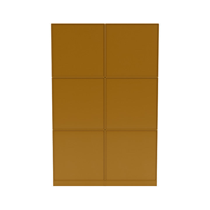 [product_category]-Montana Read Spacious Bookshelf With 7 Cm Plinth, Amber Yellow-Montana Furniture-5714322268219-0000READ-142-07-MON-4