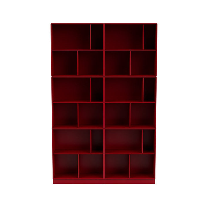 [product_category]-Montana Read Spacious Bookshelf With 7 Cm Plinth, Beetroot Red-Montana Furniture-5714322268875-0000READ-165-07-MON-2