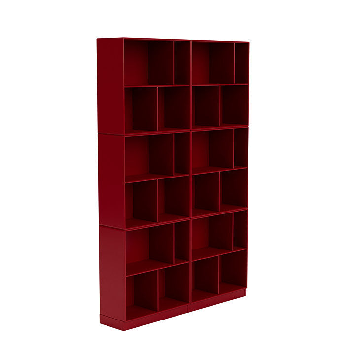 [product_category]-Montana Read Spacious Bookshelf With 7 Cm Plinth, Beetroot Red-Montana Furniture-5714322268875-0000READ-165-07-MON-3