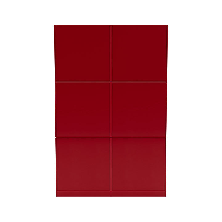 [product_category]-Montana Read Spacious Bookshelf With 7 Cm Plinth, Beetroot Red-Montana Furniture-5714322268875-0000READ-165-07-MON-4