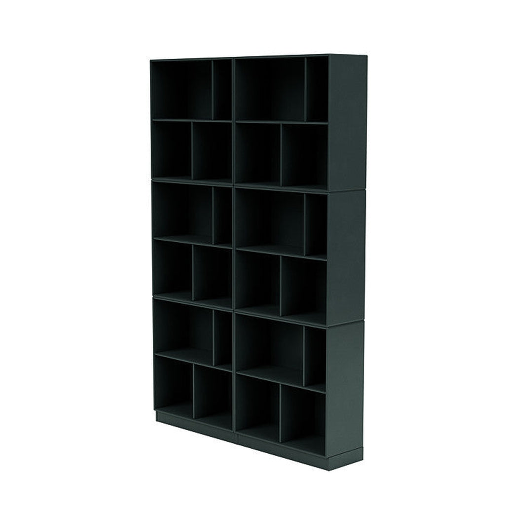 [product_category]-Montana Read Spacious Bookshelf With 7 Cm Plinth, Black Jade-Montana Furniture-5714322268813-0000READ-163-07-MON-1