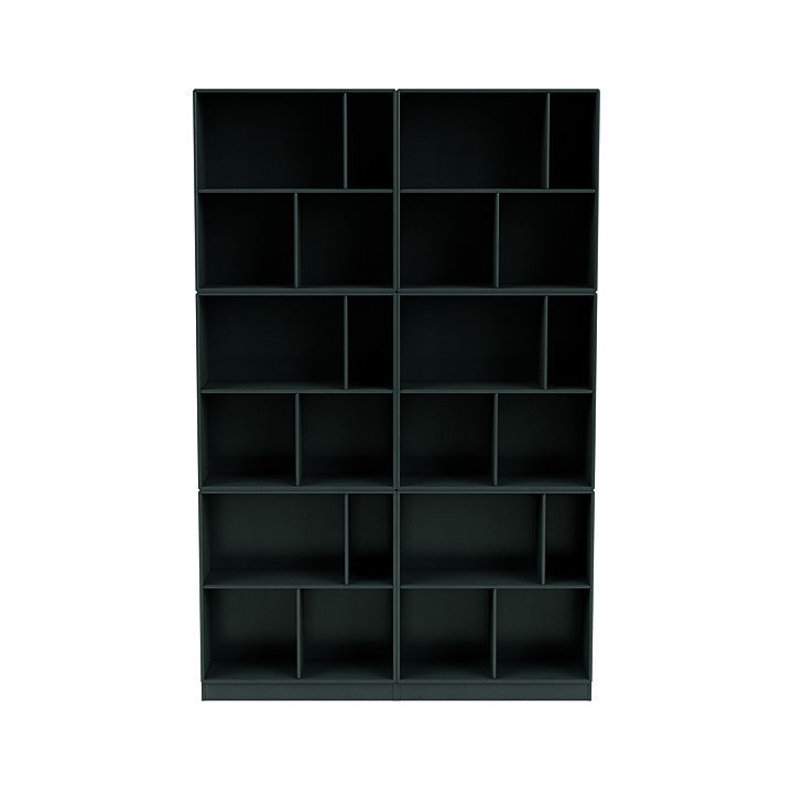 [product_category]-Montana Read Spacious Bookshelf With 7 Cm Plinth, Black Jade-Montana Furniture-5714322268813-0000READ-163-07-MON-2