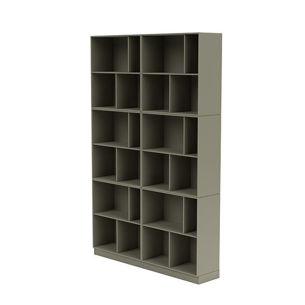 [product_category]-Montana Read Spacious Bookshelf With 7 Cm Plinth, Fennel Green-Montana Furniture-5714322268271-0000READ-144-07-MON-1