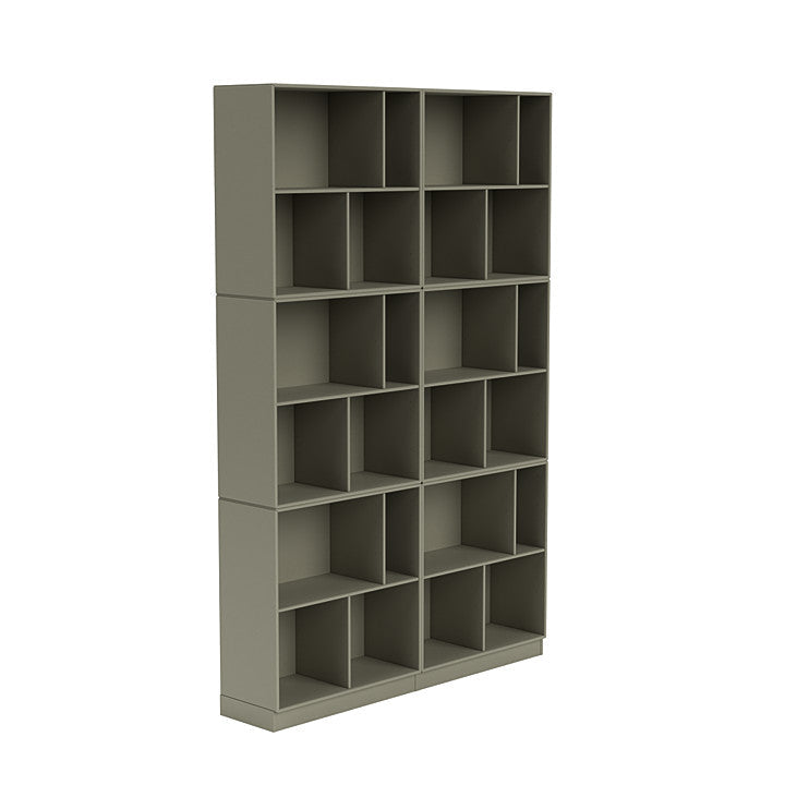 [product_category]-Montana Read Spacious Bookshelf With 7 Cm Plinth, Fennel Green-Montana Furniture-5714322268271-0000READ-144-07-MON-3
