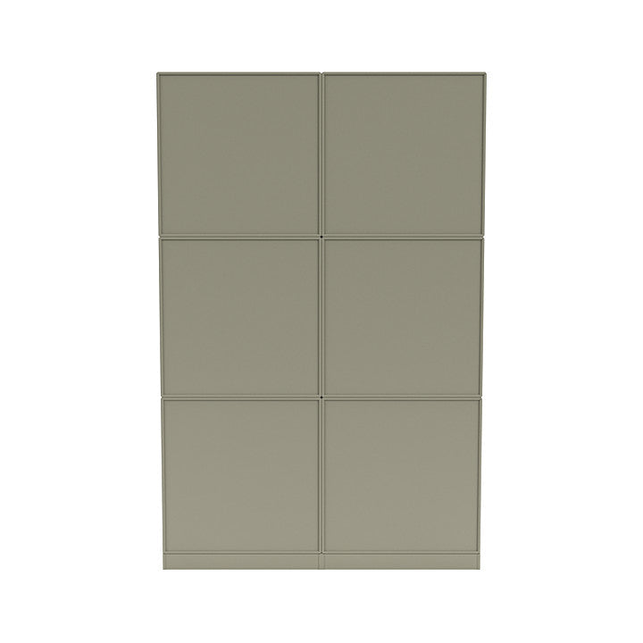 [product_category]-Montana Read Spacious Bookshelf With 7 Cm Plinth, Fennel Green-Montana Furniture-5714322268271-0000READ-144-07-MON-4