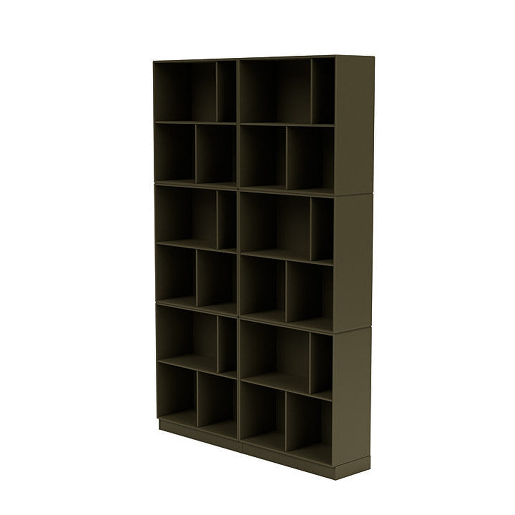 [product_category]-Montana Read Spacious Bookshelf With 7 Cm Plinth, Oregano Green-Montana Furniture-5714322268127-0000READ-139-07-MON-1