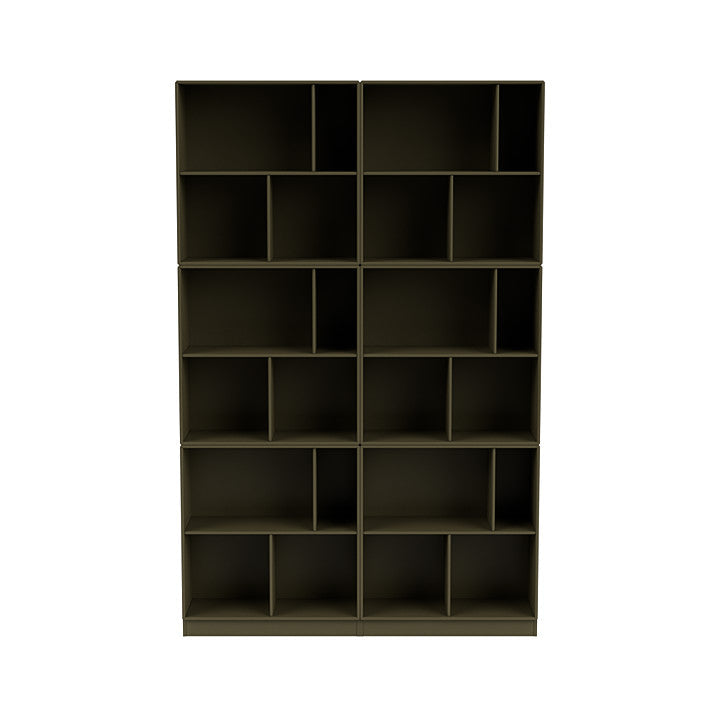 [product_category]-Montana Read Spacious Bookshelf With 7 Cm Plinth, Oregano Green-Montana Furniture-5714322268127-0000READ-139-07-MON-2