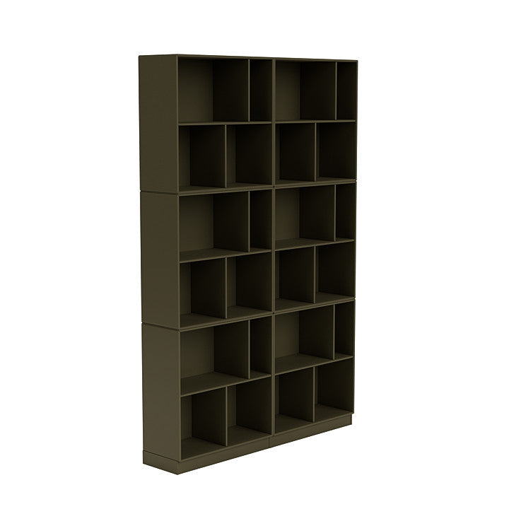 [product_category]-Montana Read Spacious Bookshelf With 7 Cm Plinth, Oregano Green-Montana Furniture-5714322268127-0000READ-139-07-MON-3