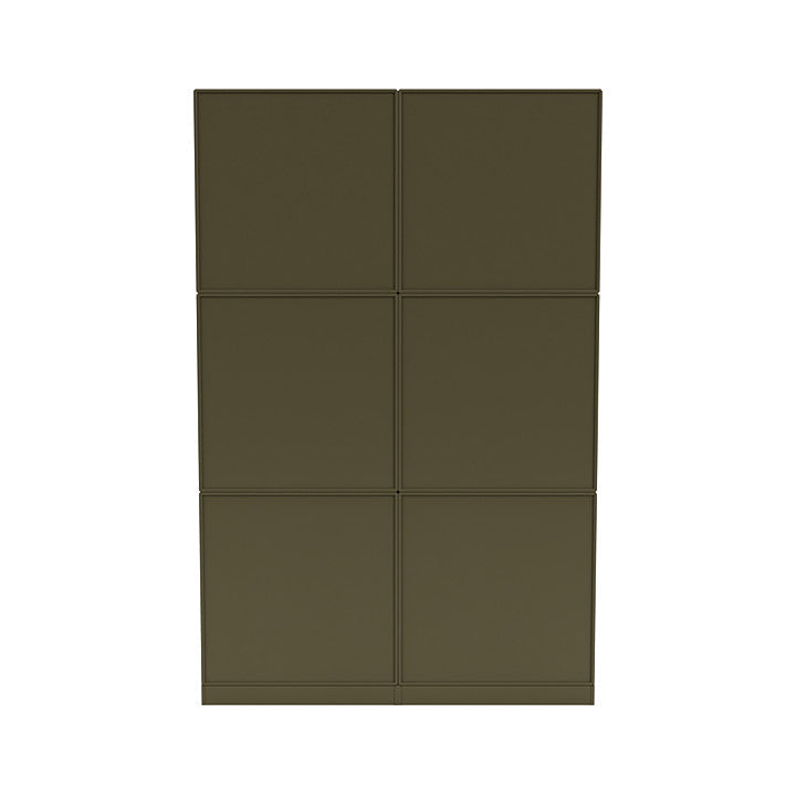 [product_category]-Montana Read Spacious Bookshelf With 7 Cm Plinth, Oregano Green-Montana Furniture-5714322268127-0000READ-139-07-MON-4