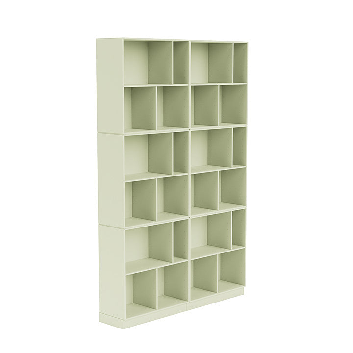 [product_category]-Montana Read Spacious Bookshelf With 7 Cm Plinth, Pomelo Green-Montana Furniture-5714322268158-0000READ-140-07-MON-3