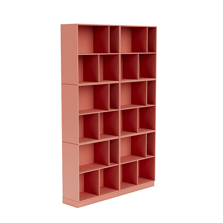 [product_category]-Montana Read Spacious Bookshelf With 7 Cm Plinth, Rhubarb Red-Montana Furniture-5714322268486-0000READ-151-07-MON-3