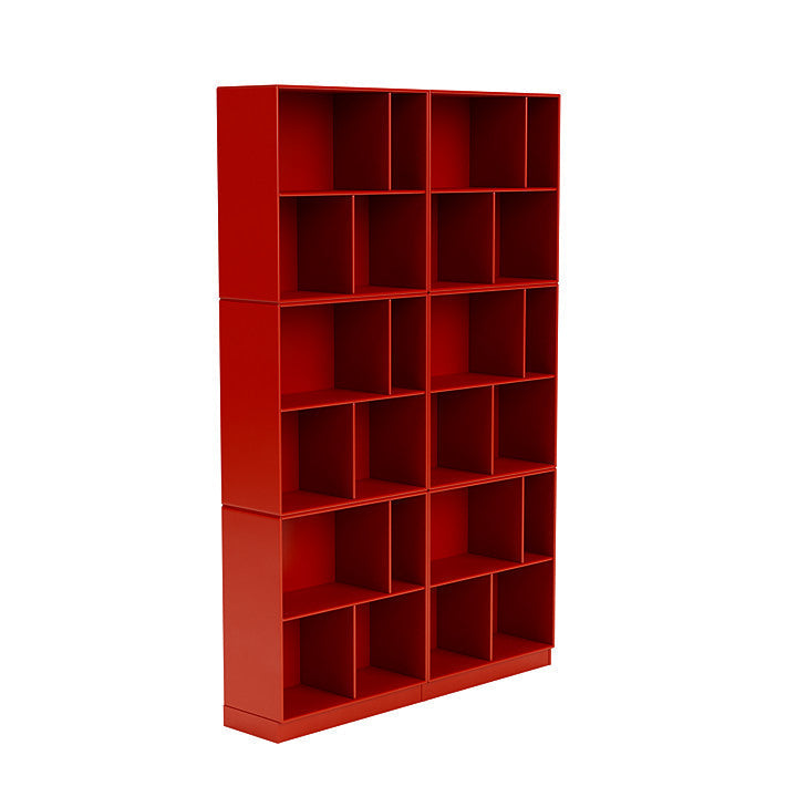 [product_category]-Montana Read Spacious Bookshelf With 7 Cm Plinth, Rosehip Red-Montana Furniture-5714322268301-0000READ-145-07-MON-3