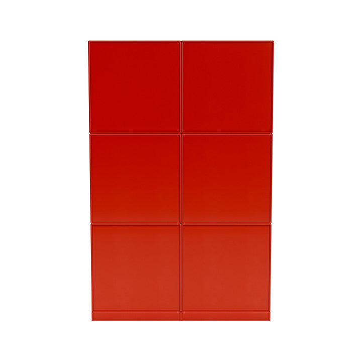 [product_category]-Montana Read Spacious Bookshelf With 7 Cm Plinth, Rosehip Red-Montana Furniture-5714322268301-0000READ-145-07-MON-4