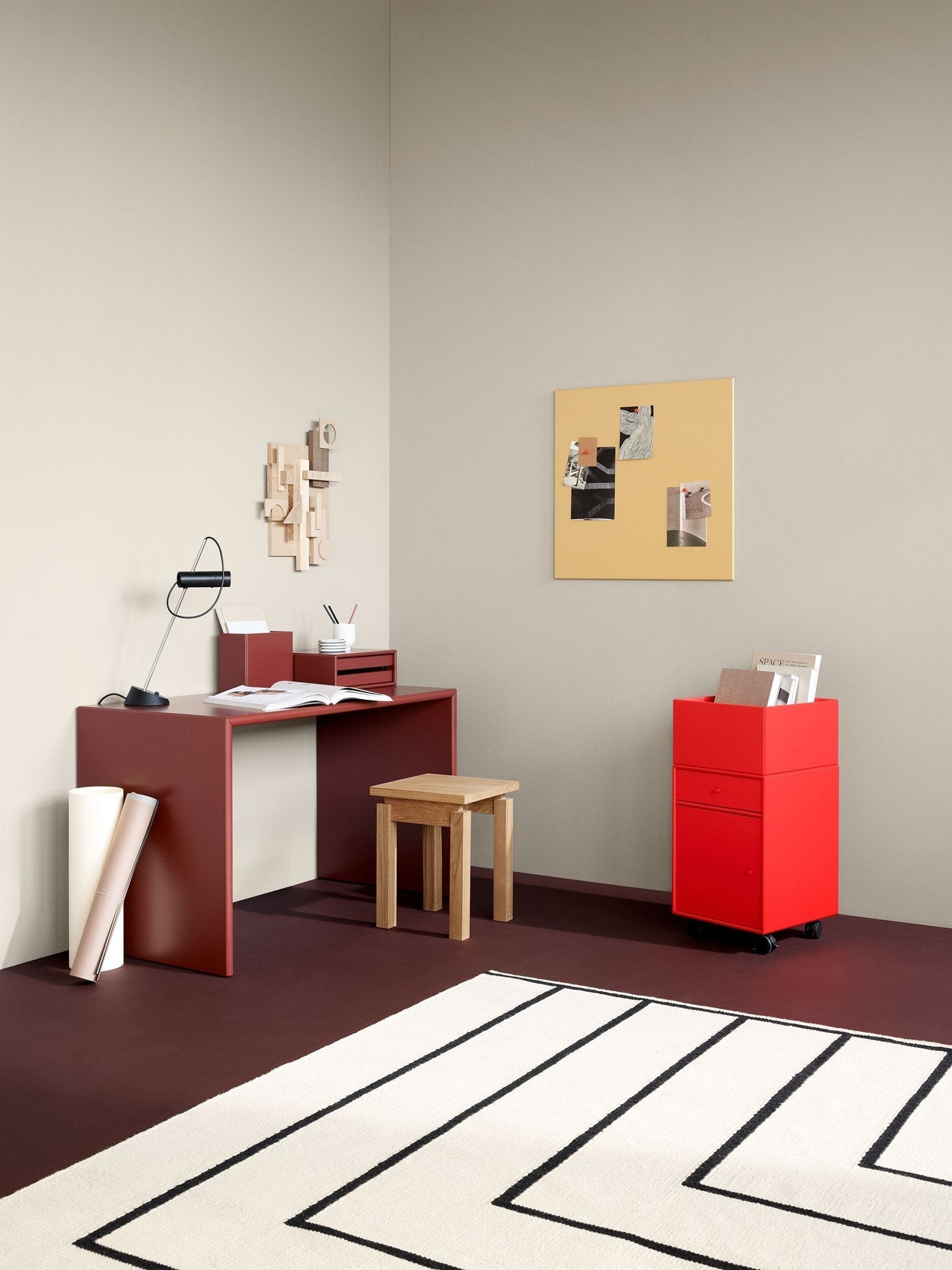 [product_category]-Montana Runner Office Unit On Castors, Rosehip Red-Montana Furniture-5714322828086-00RUNNER-145-05-MON-7