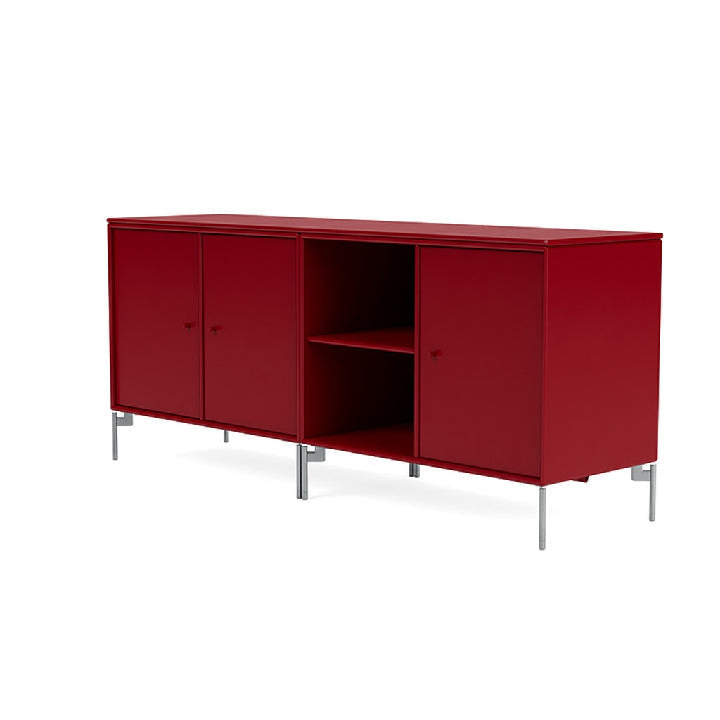 [product_category]-Montana Save Lowboard With Legs, Beetroot/Matt Chrome-Montana Furniture-5714322259835-0000SAVE-165-01-MON-1