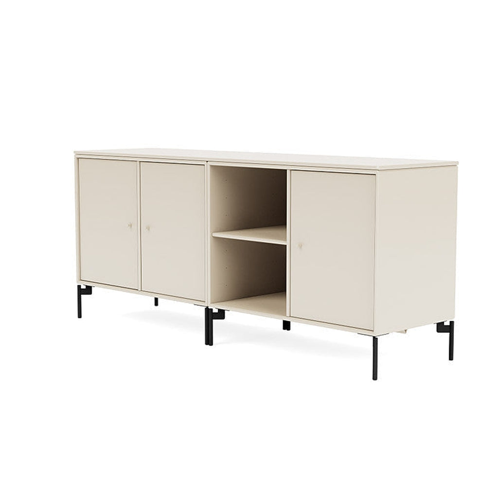 [product_category]-Montana Save Lowboard With Legs, Oat/Black-Montana Furniture-5714322259361-0000SAVE-158-03-MON-1