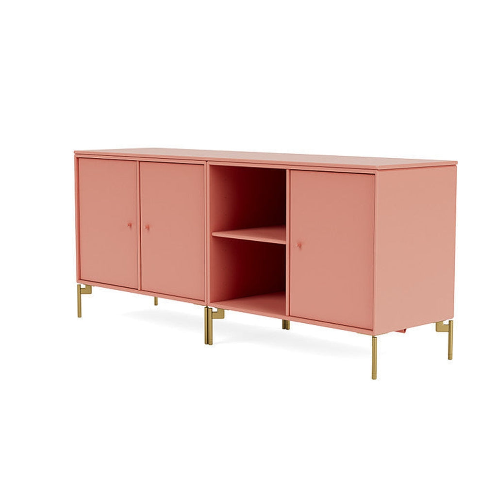 [product_category]-Montana Save Lowboard With Legs, Rhubarb/Brass-Montana Furniture-5714322258982-0000SAVE-151-09-MON-1