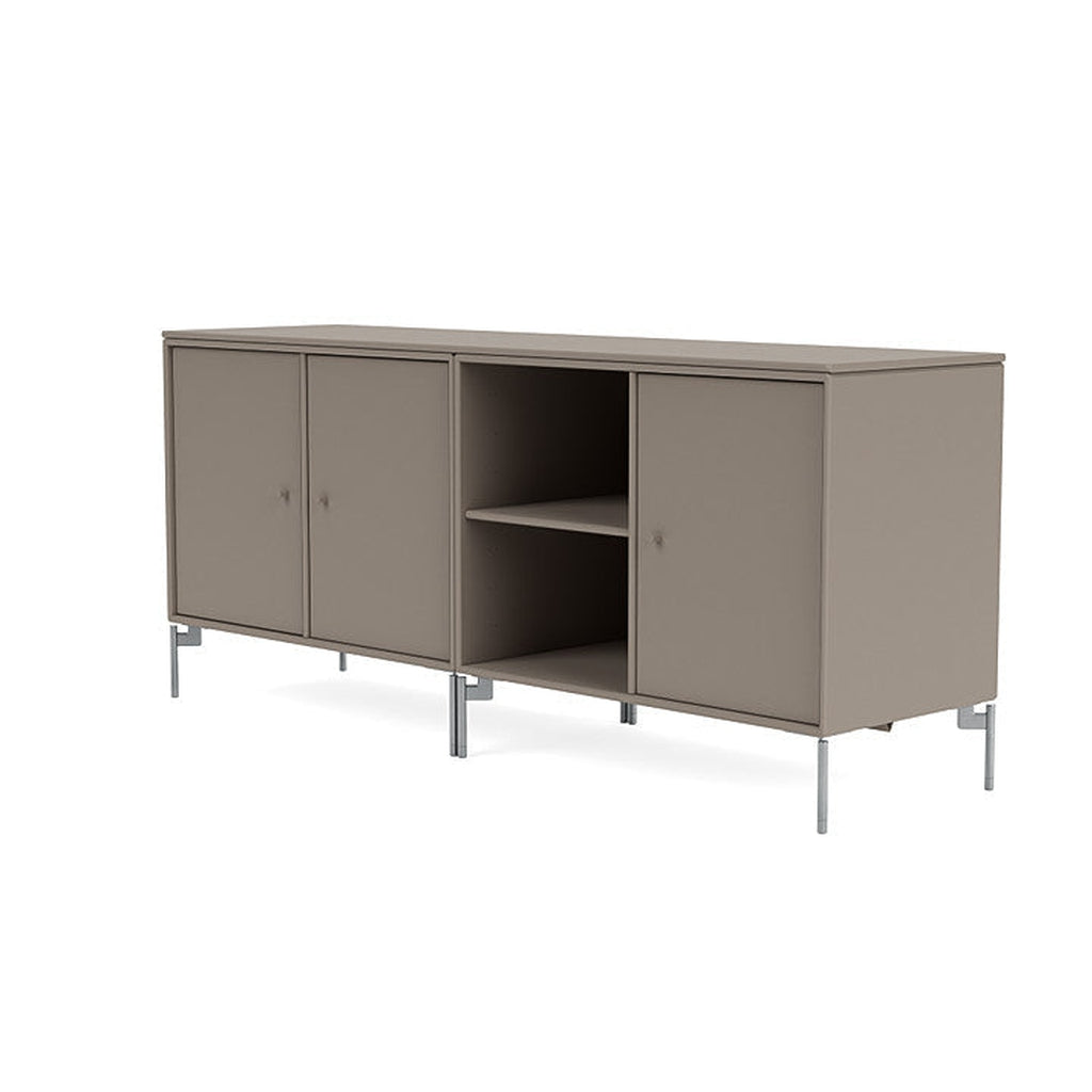[product_category]-Montana Save Lowboard With Legs, Truffle/Matt Chrome-Montana Furniture-5714322258227-0000SAVE-141-01-MON-1
