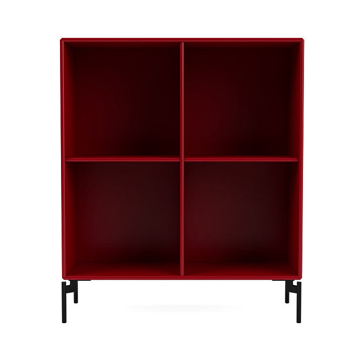 [product_category]-Montana Show Bookcase With Legs, Beetroot/Black-Montana Furniture-5715288031756-0000SHOW-165-03-MON-2