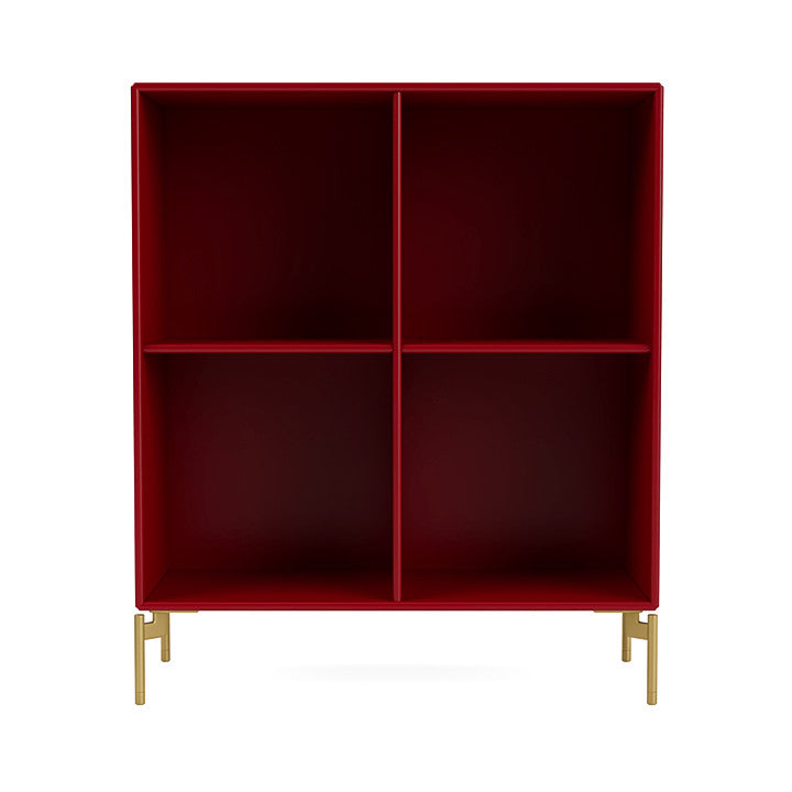 [product_category]-Montana Show Bookcase With Legs, Beetroot/Brass-Montana Furniture-5715288031794-0000SHOW-165-09-MON-2