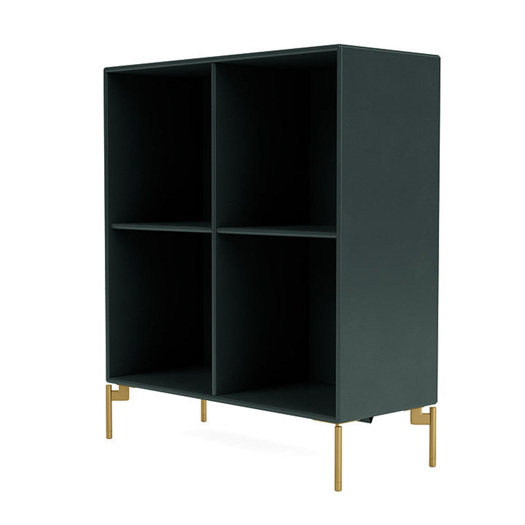 [product_category]-Montana Show Bookcase With Legs, Black Jade/Brass-Montana Furniture-5715288031657-0000SHOW-163-09-MON-1