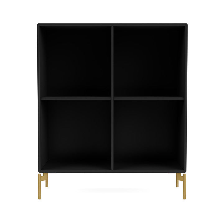 [product_category]-Montana Show Bookcase With Legs, Black/Brass-Montana Furniture-5715288029845-0000SHOW-05-09-MON-2