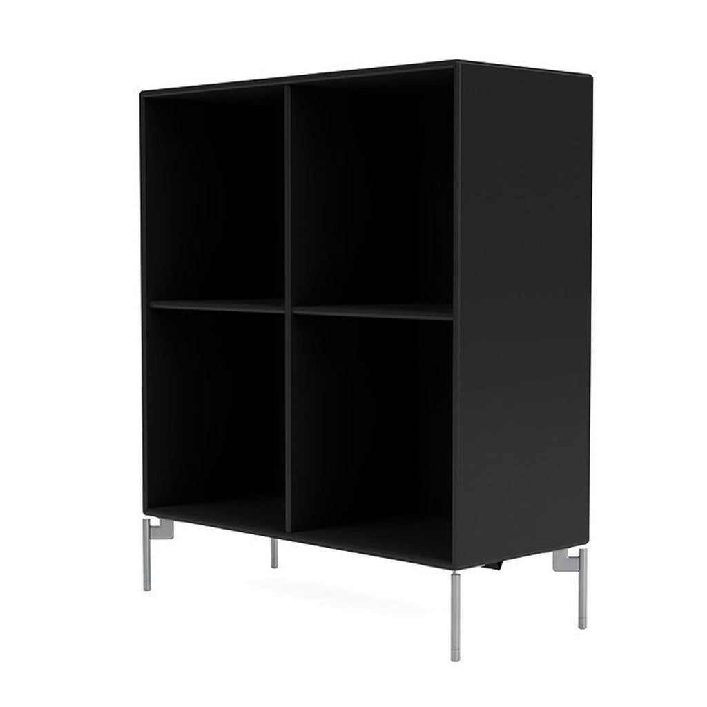 [product_category]-Montana Show Bookcase With Legs, Black/Matt Chrome-Montana Furniture-5715288029807-0000SHOW-05-01-MON-1