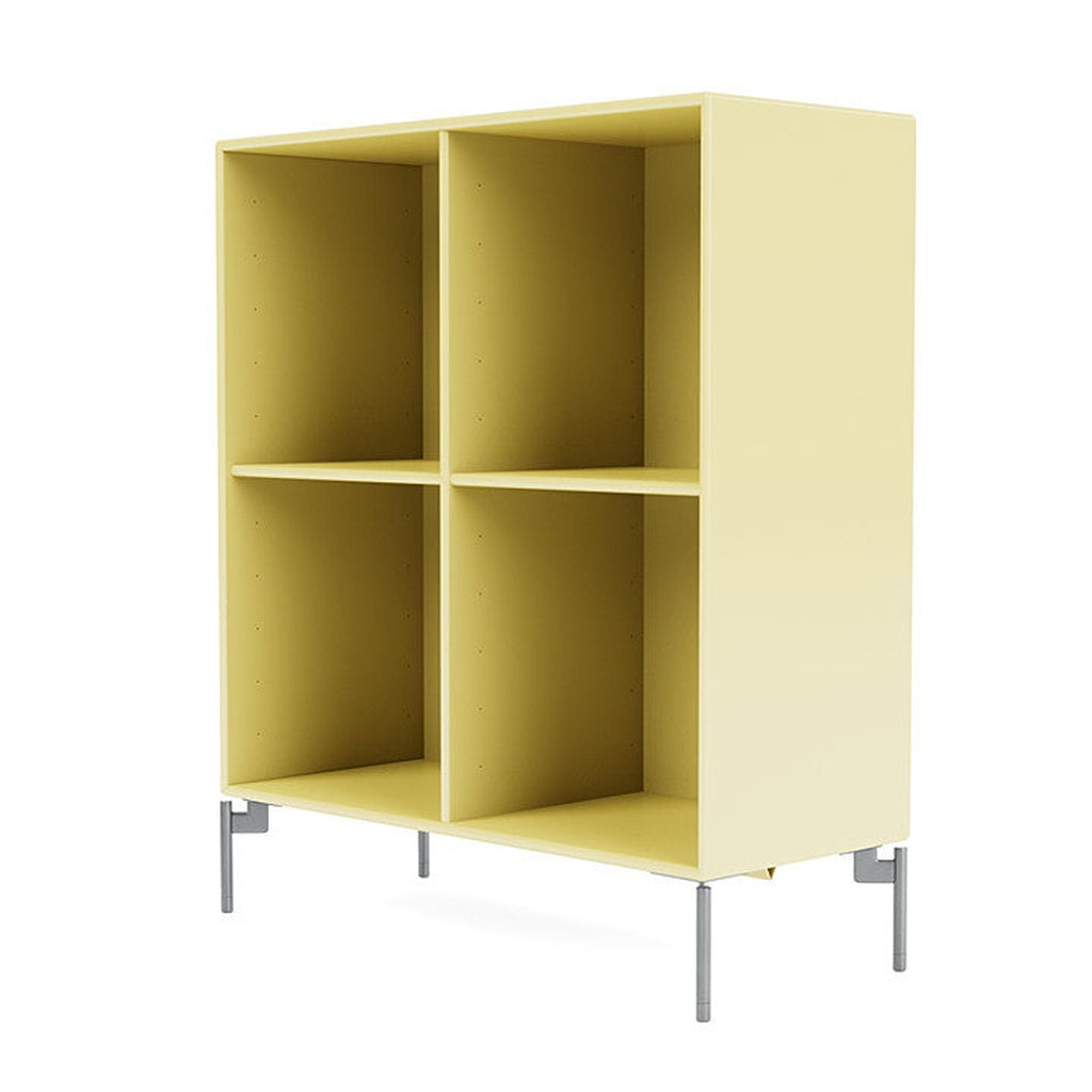 [product_category]-Montana Show Bookcase With Legs, Camomile/Matt Chrome-Montana Furniture-5715288031329-0000SHOW-159-01-MON-1