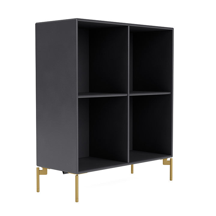 [product_category]-Montana Show Bookcase With Legs, Carbon Black/Brass-Montana Furniture-5715288031930-0000SHOW-36-09-MON-3