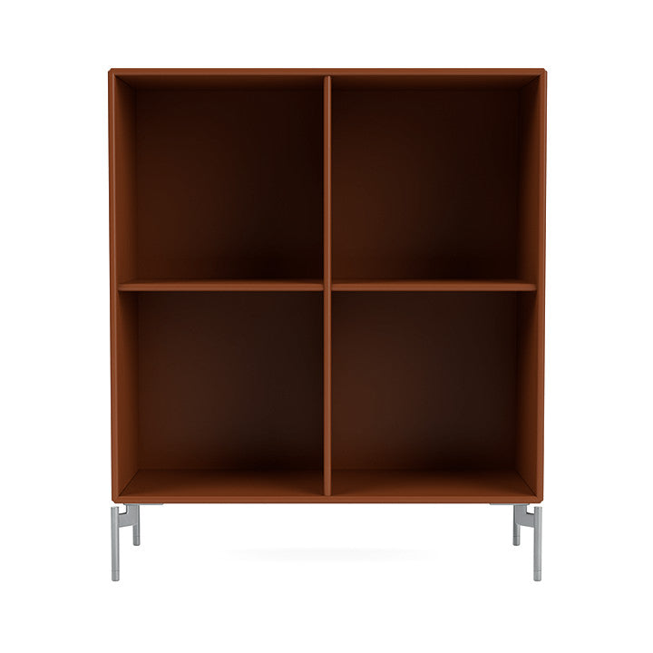 [product_category]-Montana Show Bookcase With Legs, Hazelnut/Matt Chrome-Montana Furniture-5715288030605-0000SHOW-146-01-MON-2