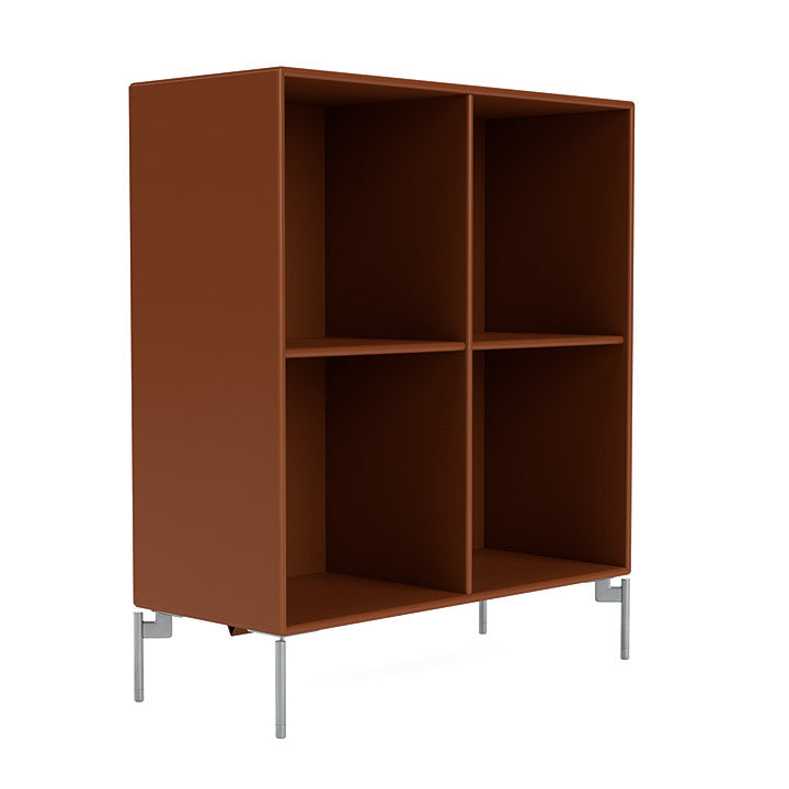 [product_category]-Montana Show Bookcase With Legs, Hazelnut/Matt Chrome-Montana Furniture-5715288030605-0000SHOW-146-01-MON-3