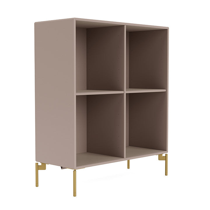 [product_category]-Montana Show Bookcase With Legs, Mushroom Brown/Brass-Montana Furniture-5714322336192-0000SHOW-137-09-MON-3